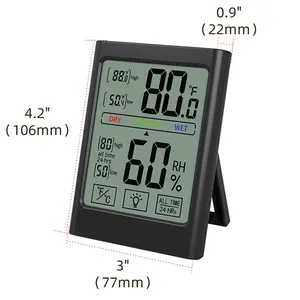 デジタル屋内温度計および湿度計部屋温度計温度湿度モニターメーターデジタル温度計