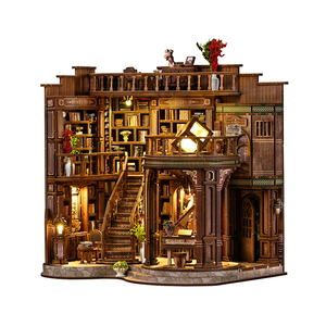 Dreamy Book Hall Diy <b>Mini</b> House 23x17x23cm With Led Light For Children Educational Assembly Toy - Product Image 1
