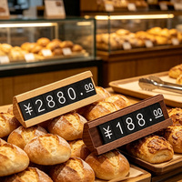 Présentoir de prix en bois massif en gros, mini tableau d'affichage de prix en bois avec numéros pour magasin, café, boutique de cadeaux