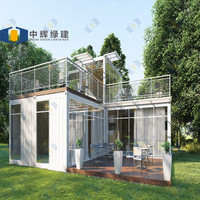 CGCH Casas Modulares de Rápida Instalación Mini Casa Contenedor Estructura de Acero Villa de Lujo Prefabricada Casa Prefabricada de Dos Pisos