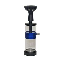 Chicha portable miniature en aluminium et acrylique à double couche pour l'extérieur, avec support à charbon pour chicha