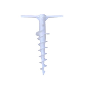 Piquet de sol en PVC en spirale en forme de T, 21 cm de largeur, 29 cm de longueur, pour tente, utilisation en extérieur - Product Image 5