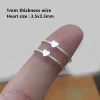Bague en or 14 carats plaqué or, disque de 4 mm, cœur empilable de 3,5 mm, étoile simple de 1 mm d'épaisseur, pour femme, cadeau bijoux