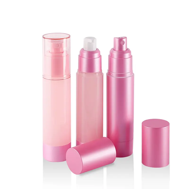 Olio per capelli cosmetico rosa 30ml 50ml 100ml 200ml pompa per lozione bottiglia Airless in plastica