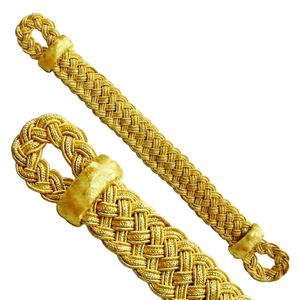 Mützengeflecht Knitted Cap Cord Solid Color Fabric <b>Braided</b> Rope Simple Style Badge <b>Accessory</b> Cord with Metal Hook Custom Color - Product Image 1