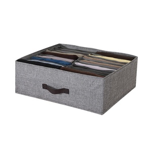 Double-row Compartment Eco-Friendly Fabric Cube Storage <b>Box</b> Clothes Pants Foldable Drawer-style <b>Wardrobe</b> Organizerwholesale - Product Image 1