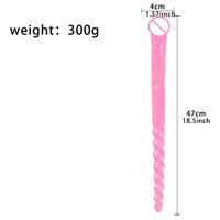 Jouet sexuel double tête de 37 cm pour adultes, flexible, en gelée, pour vagin, anus, femmes, gays, lesbiennes, double extrémité, pénis artificiel, boutique de jouets sexuels