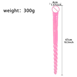 Jouet sexuel <span class=keywords><strong>double</strong></span> tête de 37 cm pour adultes, flexible, en gelée, pour vagin, anus, femmes, gays, lesbiennes, <span class=keywords><strong>double</strong></span> extrémité, pénis artificiel, boutique de jouets sexuels - Product Image 5