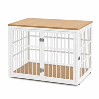 Eisen-Hundekäfig für mittelgroße Hunde, Vierkantrohr-Zwinger mit Doppeltüren, atmungsaktives Haustierbett, Hundehaus für Zuhause, Ganzjahres-Gehäuse, Montage