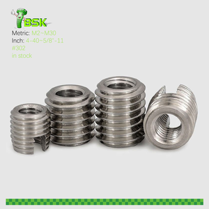 Vente en gros M3 M4 Écrous d'insertion de <span class=keywords><strong>meubles</strong></span> fendus à filetage en bois en acier inoxydable Écrous réducteurs pour équipement mécaniqueInserts filetés - Product Image 3