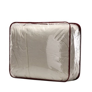 Precio al por mayor de fábrica, bolsa de almacenamiento de PVC impermeable con asa, bolsa de transporte de edredón de alambre para ahorrar espacio, bolsa de almacenamiento transparente - Product Image 6
