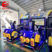 Machine de jeu vidéo de conduite automobile avec écran LCD 55 pouces, 5 circuits thématiques, station de combat de vitesse pour la course contre la montre, pour centres de divertissement familial (CDEF) et vente en gros