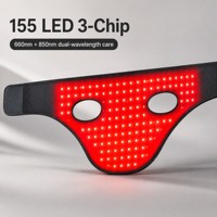 Masque de luminothérapie pour chevaux EYCO, 155 LED, 660nm 850nm, 3-en-1, design avec découpe pour les yeux, minuterie 5-100min, pulsation 10-40Hz