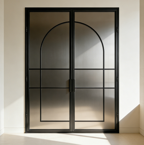 Portes intérieures en verre modernes de qualité stable, portes intérieures sur mesure, portes intérieures en verre cannelé et en acier - Product Image 6