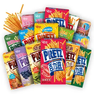 Glico Crispy Cookies Biscuit Sticks In Various Flavors Exotic Leisure Snacks For Children Wholesale Box Packaging