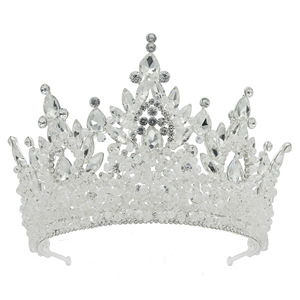 Nouveau mariage multicolore diamant couronne mariage strass Quinceanera diadème reconstitution historique rose chaud doux 15 casque - Product Image 2