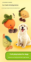 Dropshipping Gift CJH Original Design Dog Toy Simulation Fruit Latex Plush Resistant Bite Grinding Teddy Bear Pet Toy