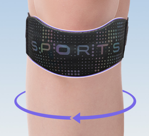 Reflective Patellar Tendon Strap Adjustable Knee Patella Support <strong>Band</strong> with <strong>3M</strong> Reflective Stripe for Night Running - Product Image 2