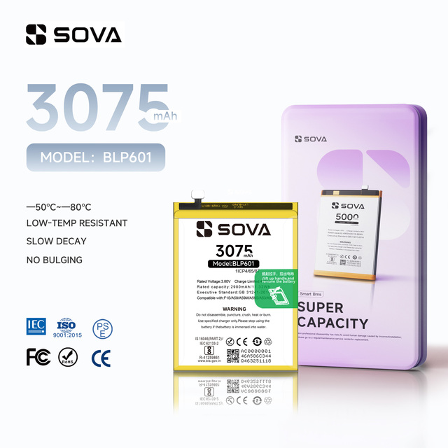 SOVA 3075mAh F1S BLP601 A59 Mobile Phone Batteries for OPPO A53 A53T M A59 F1S Battery