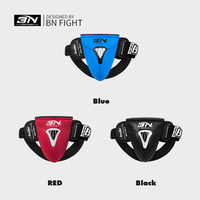 Protège-entrejambe rembourré BN Custom Boxing avec logo personnalisé, tailles XS/S/M/L, pour entraînement MMA et Kickboxing