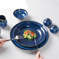 Service de vaisselle en céramique pour hôtel Assiette à dîner mate de style nordique Assiettes à dîner pour restaurant moderne Vaisselle personnalisée pour hôtels 5 étoiles