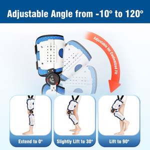 Attelle <span class=keywords><strong>de</strong></span> soutien <span class=keywords><strong>de</strong></span> la cuisse, du genou et <span class=keywords><strong>de</strong></span> la jambe à articulation fixe durable avec <span class=keywords><strong>orthèse</strong></span> <span class=keywords><strong>de</strong></span> la cheville et du <span class=keywords><strong>pied</strong></span> pour le confort et la stabilité - Product Image 5