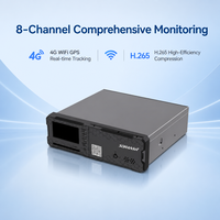 Système de gestion de flotte avancé 8 canaux avec DVR mobile, triple stockage, ADAS, DMS, BSD, surveillance conducteur, 4G, GPS, IA et surveillance MDVR 1080P
