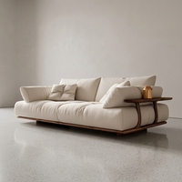 Nouveau canapé monoplace de salon en noyer noir massif de style chinois, design moderne minimaliste de luxe léger, ligne droite, amovible