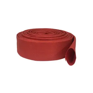 Contrôleur de feu électrique rouge pu, doublure en cuir, rouge, 38mm 50mm 65mm 77mm 100mm 2 pouces 2.5 pouces 3 m 30m 25m 20m