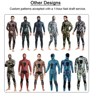 Traje de Buceo de Neopreno de 3 mm y 5 mm con Capucha, Traje de Buceo de Dos Piezas para Pesca Submarina y Buceo Libre - Product Image 3