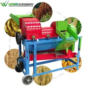 Weiwei frumento di riso di grano di mais fave trebbiatrice sheller trebbiatura peeling mini grano risaia soia benzina elettrica trise