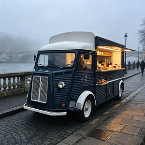 Camionnette alimentaire électrique rétro, directement de l'usine, avec comptoir de gaufrier électrique commercial pour la restauration en bord de rivière - Product Image 1