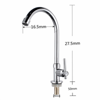 Robinet de cuisine à eau froide avec bec flexible et rotation universelle à 360° °   Support pivotant pour évier à légumes