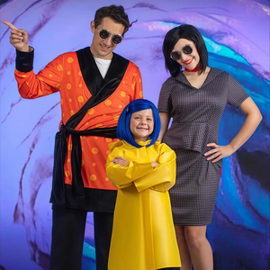 Disfraz Infantil de <span class=keywords><strong>Coraline</strong></span> y la <span class=keywords><strong>Puerta</strong></span> <span class=keywords><strong>Secreta</strong></span> para Halloween - Unisex, 100% Poliéster, Traje de Alto Rendimiento para Fiesta de Calaveras Terrorífica - XINJIE - Product Image 1