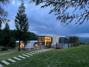 Villas modulares prefabricadas de Yingrui, casa de cápsula pequeña hecha de panel sándwich para oficina, centro comercial, hotel y construcción de casas contenedoras - Product Image 3