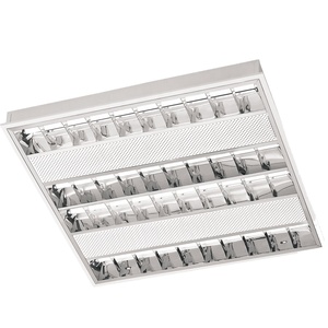 Hiện đại 4x14W văn phòng chiếu sáng lịch thi đấu đảo ngược louver phù hợp với <span class=keywords><strong>T5</strong></span> lưới đèn và huỳnh quang <span class=keywords><strong>T5</strong></span> Ống lõm loại - Product Image 4
