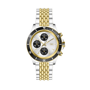 Reloj Coastal Pace con correa metálica y movimiento de cuarzo, que combina estilo urbano para negocios y uso diario con comodidad duradera. - Product Image 1