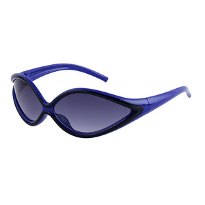 Lunettes de soleil de sport pour femmes, protection UV400, monture PC, verres classe 2, usage extérieur, style Y2K, couleur rouge et noir - Product Image 5