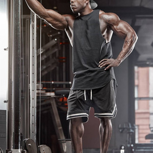 Shorts de basketball sportifs cinq-quarts noirs, rouges et blancs, anti-boulochage, respirants, séchage rapide, coupe ample, pour <span class=keywords><strong>fitness</strong></span> - Product Image 6