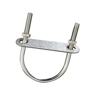Collier de serrage en U réglable en acier zingué pour tuyaux de camion, boulon en U robuste avec écrous et rondelles, boulon en U fileté