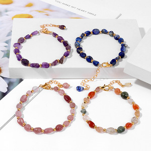 Bracelets extensibles en pierres précieuses naturelles tendance et porte-bonheur pour unisexe, occasion anniversaire - Product Image 6