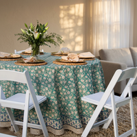 Nappe 100% coton 60x60 pouces, impression indienne au bloc, pour mariages, printemps/été