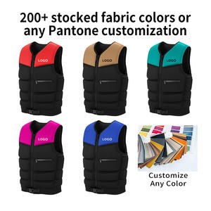 Chaleco <span class=keywords><strong>salvavidas</strong></span> personalizado con bolsillos, chaleco de Wakeboard personalizado para deportes acuáticos, adultos, Neopreno, surf, esquí acuático, chaleco de impacto - Product Image 3