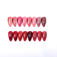 KNC OEM Lot de vernis à ongles en gel rose et rouge oeil de chat de 1 kg, 16 couleurs, style français, vernis à ongles à faire soi-même avec échantillon de gel de marque privée gratuit
