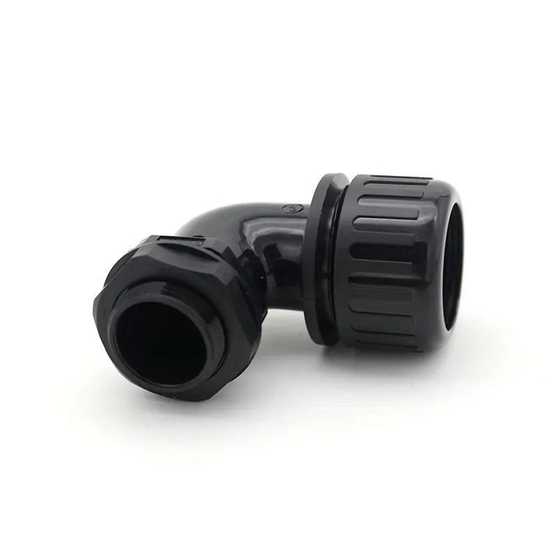 High Quality PG29 90 Degree Black Waterproof IP68 M20 Liquid Tight Elbow Electrical Pvc Conduit and Fittings Manufacture Price