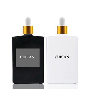 30ml 50ml 100ml phẳng vuông hình chữ nhật sang trọng nhỏ giọt tinh dầu chai thủy tinh cho dầu cơ thể với boxs - Product Image 4