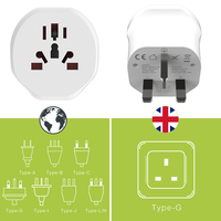 Ensemble d'adaptateurs de voyage promotionnels pour entreprises, en PVC, certifiés CE, pour prises US/EU/AUS/UK