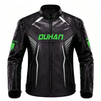Blouson de moto pour homme DUHAN, imperméable, coupe-vent, avec protections CE, veste de course moto avec bandes réfléchissantes pour la sécurité