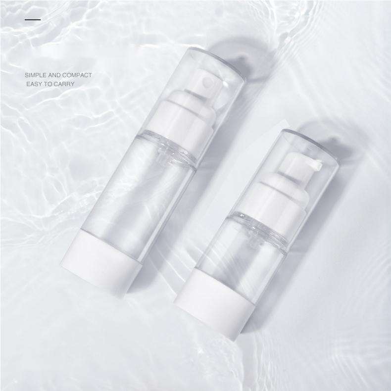 ขวดใส + ฝาปิดสีขาว