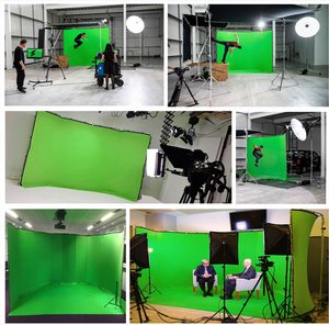 Sfondo Video Panoramico Verde Chroma Key 2,4x6m per Fotografia con Custodia per Studio - Product Image 4